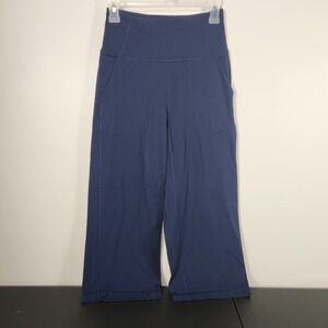 Lululemon Align Wide Leg Crop Size 6 Blue Athleisure Wear Soft Yoga Gym